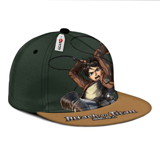 Eren Snapback Hats Custom Attack On Titan Anime Hat