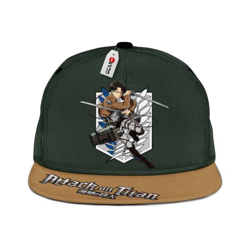 Captain Levi Ackerman Snapback Hats Custom Attack On Titan Anime Hat