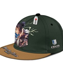 AOT Final Season Eren Snapback Hats Custom Attack On Titan Anime Hat