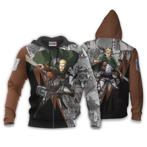 Erwin Smith Hoodie Custom Attack On Titan Anime Manga Style