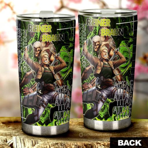 Reiner Braun Tumbler Cup Custom Attack On Titan Car Accessories