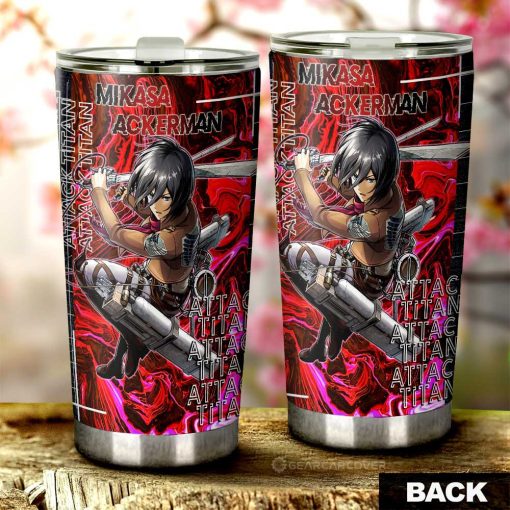 Mikasa Ackerman Tumbler Cup Custom Attack On Titan Car Accessories