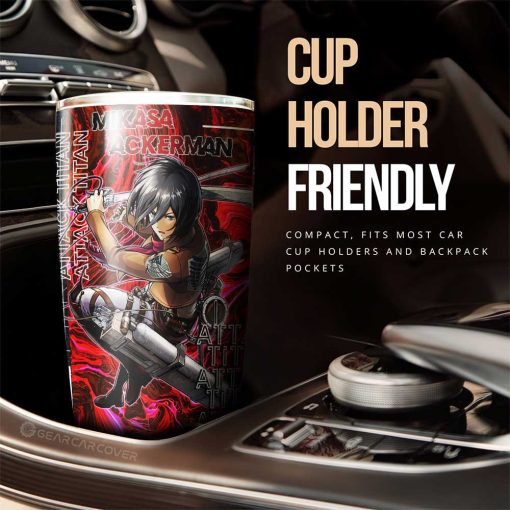 Mikasa Ackerman Tumbler Cup Custom Attack On Titan Car Accessories