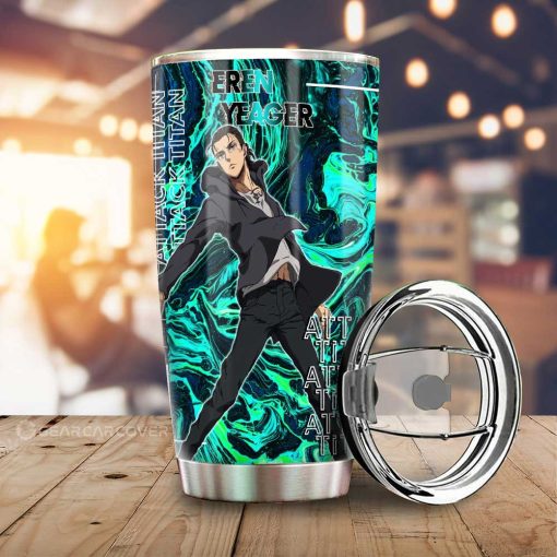 Eren Yeager Tumbler Cup Custom Attack On Titan Car Accessories