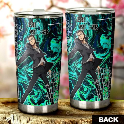 Eren Yeager Tumbler Cup Custom Attack On Titan Car Accessories