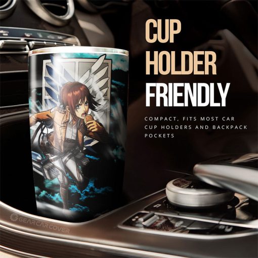Sasha Blouse Tumbler Cup Custom Attack On Titan Anime Car Interior Accessories
