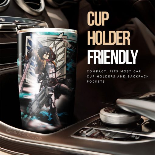 Mikasa Ackerman Tumbler Cup Custom Attack On Titan Anime Car Interior Accessories