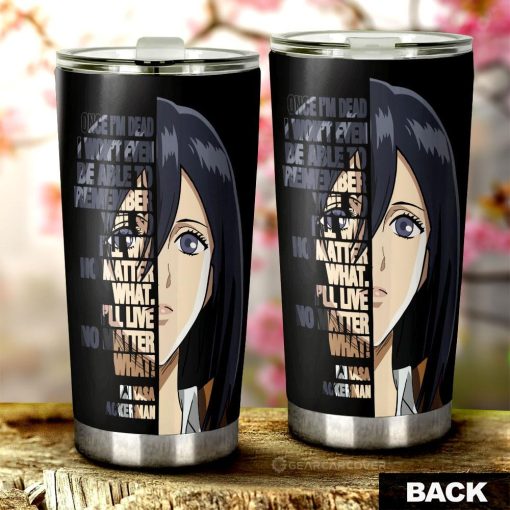 Mikasa Ackerman Quotes Tumbler Cup Custom Attack On Titan Anime Car Accessories