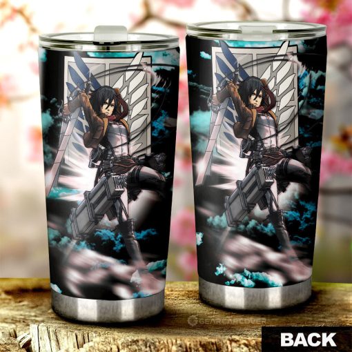 Mikasa Ackerman Tumbler Cup Custom Attack On Titan Anime Car Interior Accessories