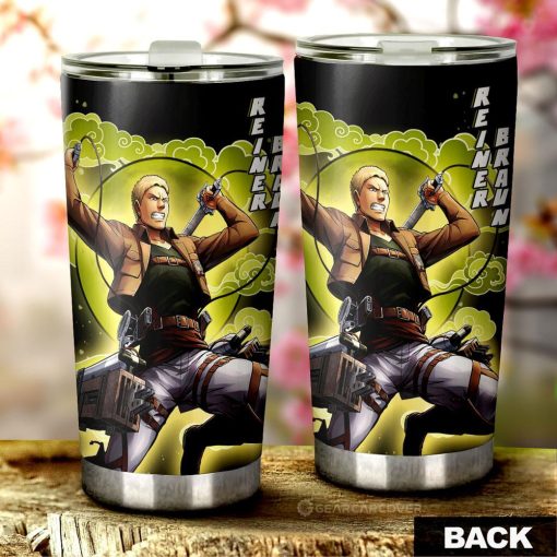 Reiner Braun Tumbler Cup Custom Attack On Titan Anime