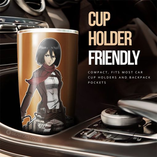 Mikasa Ackerman Tumbler Cup Custom Main Hero Attack On Titan Anime Car Accessories