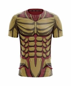 9Heritages 3D Anime Attack On Titan Reiner Armored Titan Form Custom Cosplay Costume T-Shirt