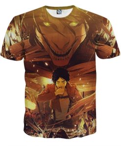 9Heritages 3D Anime Attack On Titan Eren Shifter Transformation Custom Fandom T-Shirt