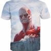 9Heritages 3D Anime Attack on Titan Giant Humanoid Colossus Titan Custom Fandom T-Shirt 9Heritages 3D Anime Attack on Titan Giant Humanoid Colossus Titan Custom Fandom T-Shirt