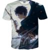 9Heritages 3D Anime Attack On Titan Eren Sadness Custom Fandom T-Shirt