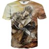 9Heritages 3D Anime Attack On Titan Eren Custom Fandom T-Shirt