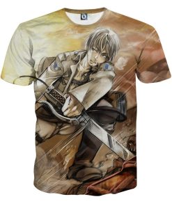 9Heritages 3D Anime Attack On Titan Eren Custom Fandom T-Shirt