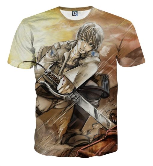 9Heritages 3D Anime Attack On Titan Eren Custom Fandom T-Shirt