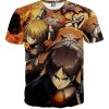 9Heritages 3D Anime Attack On Titan Eren Armin Fighter Custom Fandom T-Shirt