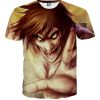 9Heritages 3D Anime Attack On Titan Eren The Aggressive Founding Titan Custom Fandom T-Shirt