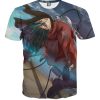 9Heritages 3D Anime Attack On Titan Mikasa Ackerman High Jump Custom Fandom T-Shirt