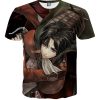 9Heritages 3D Anime Attack On Titan Naive Eren Yeager Custom Fandom T-Shirt