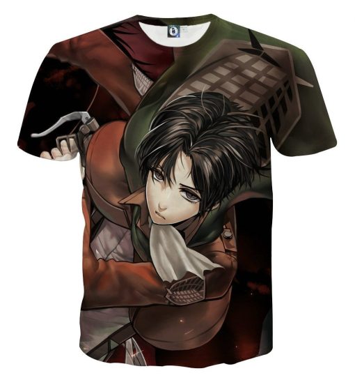 9Heritages 3D Anime Attack On Titan Naive Eren Yeager Custom Fandom T-Shirt