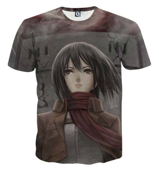 9Heritages 3D Anime Attack On Titan Mikasa Ackerman Custom Fandom T-Shirt