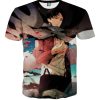 9Heritages 3D AnimeAttack On Titan Levi Captain Custom Fandom T-Shirt