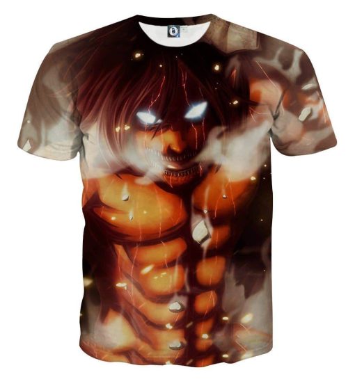 9Heritages 3D Anime Attack On Titan Eren Founding Titan Custom Fandom T-Shirt