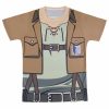 9Heritages 3D Anime Attack On Titan Scouting Legion Khaki Custom Cosplay Costume T-Shirt