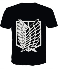 9Heritages 3D Anime Attack On Titan Survey Corps Symbol Custom T-Shirt