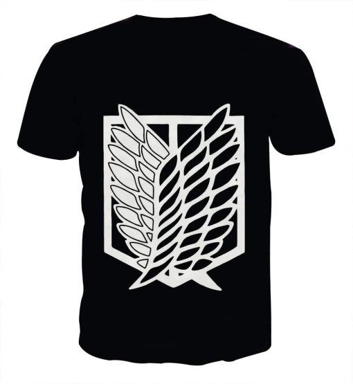 9Heritages 3D Anime Attack On Titan Survey Corps Symbol Custom T-Shirt