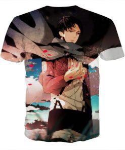 9Heritages 3D AnimeAttack On Titan Levi Captain Custom Fandom T-Shirt