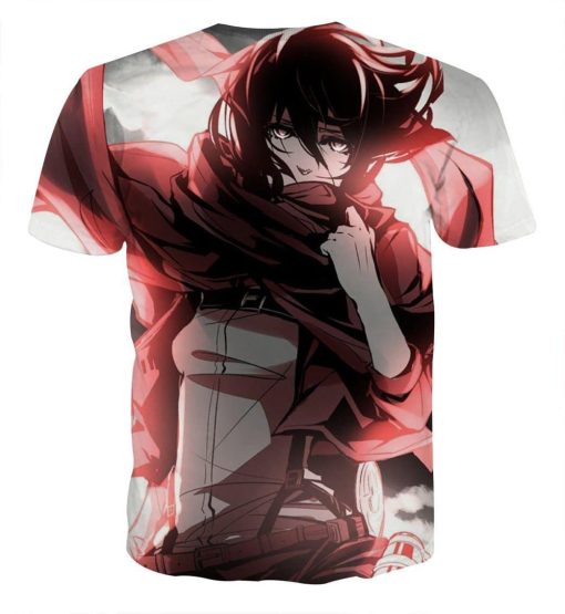 9Heritages 3D Anime Attack On Titan Mikasa Ackerman Custom Fandom T-Shirt