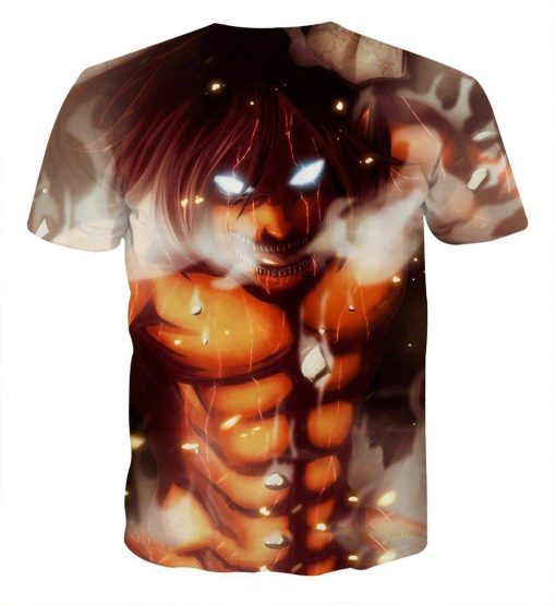 9Heritages 3D Anime Attack On Titan Eren Founding Titan Custom Fandom T-Shirt