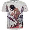 9Heritages 3D Anime Attack On Titan Mikasa Praying Custom Fandom T-Shirt