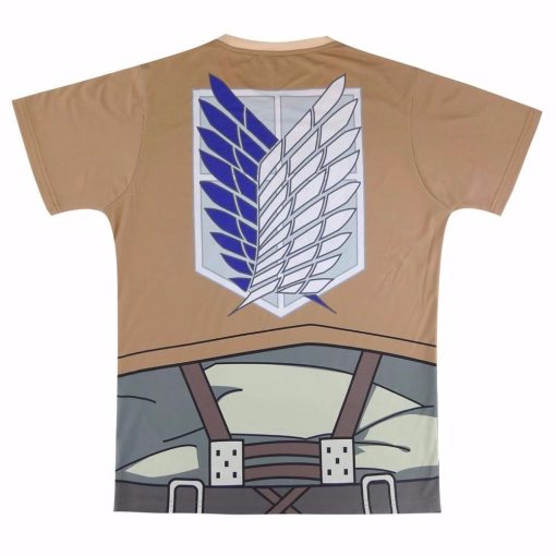 9Heritages 3D Anime Attack On Titan Scouting Legion Khaki Custom Cosplay Costume T-Shirt