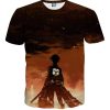 9Heritages 3D Anime Attack On Titan Eren In Of The Fire Custom Fandom T-Shirt