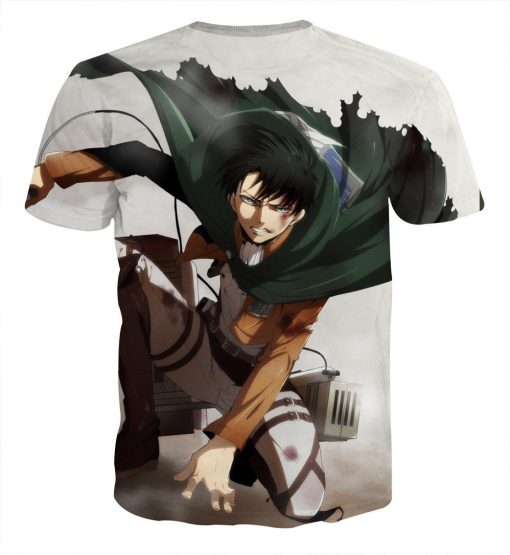 9Heritages 3D Anime Attack On Titan Beaten Levi In Battle Custom Fandom T-Shirt