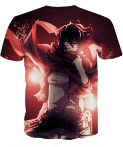 9Heritages 3D Anime Attack On Titan Mikasa Ackerman Custom Fandom T-Shirt