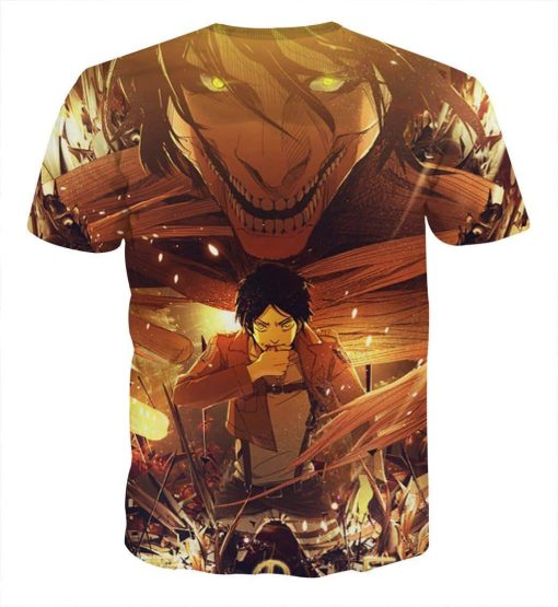 9Heritages 3D Anime Attack On Titan Eren Shifter Transformation Custom Fandom T-Shirt