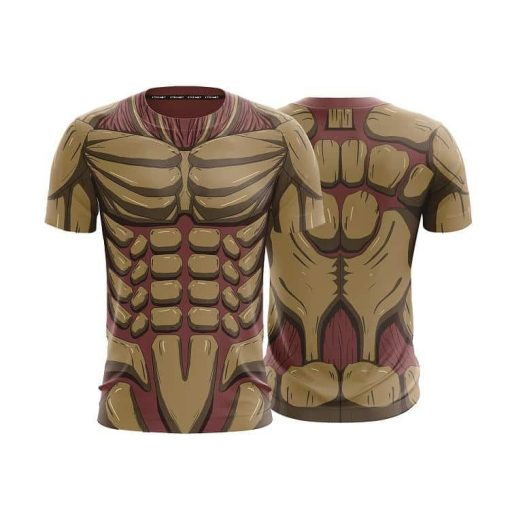 9Heritages 3D Anime Attack On Titan Reiner Armored Titan Form Custom Cosplay Costume T-Shirt