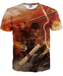 9Heritages 3D Anime Attack On Titan Eren Custom Fandom T-Shirt