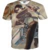 9Heritages 3D Anime Attack On Titan Eren Yeager Swords Cutting Custom Fandom T-Shirt