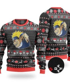 9Heritages 3D Anime Naruto Shippuden Sasuke Yin-Yang Custom Fandom Ugly Christmas Sweater