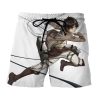 Attack On Titan Aggressive Eren Fighting Portrait Print Short