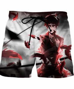 Attack on Titan Sad Eren Yeager Dramatic Salute Boardshorts