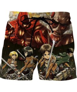 Attack On Titan Young Main Characters Against Titan Short