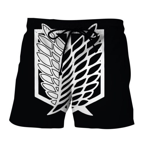 Attack On Titan Survey Corps Black And White Symbol Short